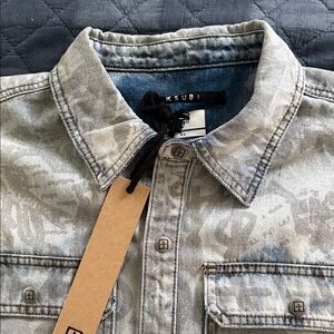 Ksubi Light Gray Shirt Jacket for Men